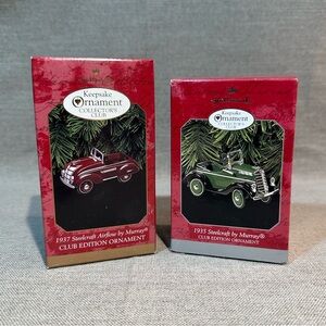 Vintage Cars Vintage Hallmark Keepsake Christmas Ornament - 1937 and 1935